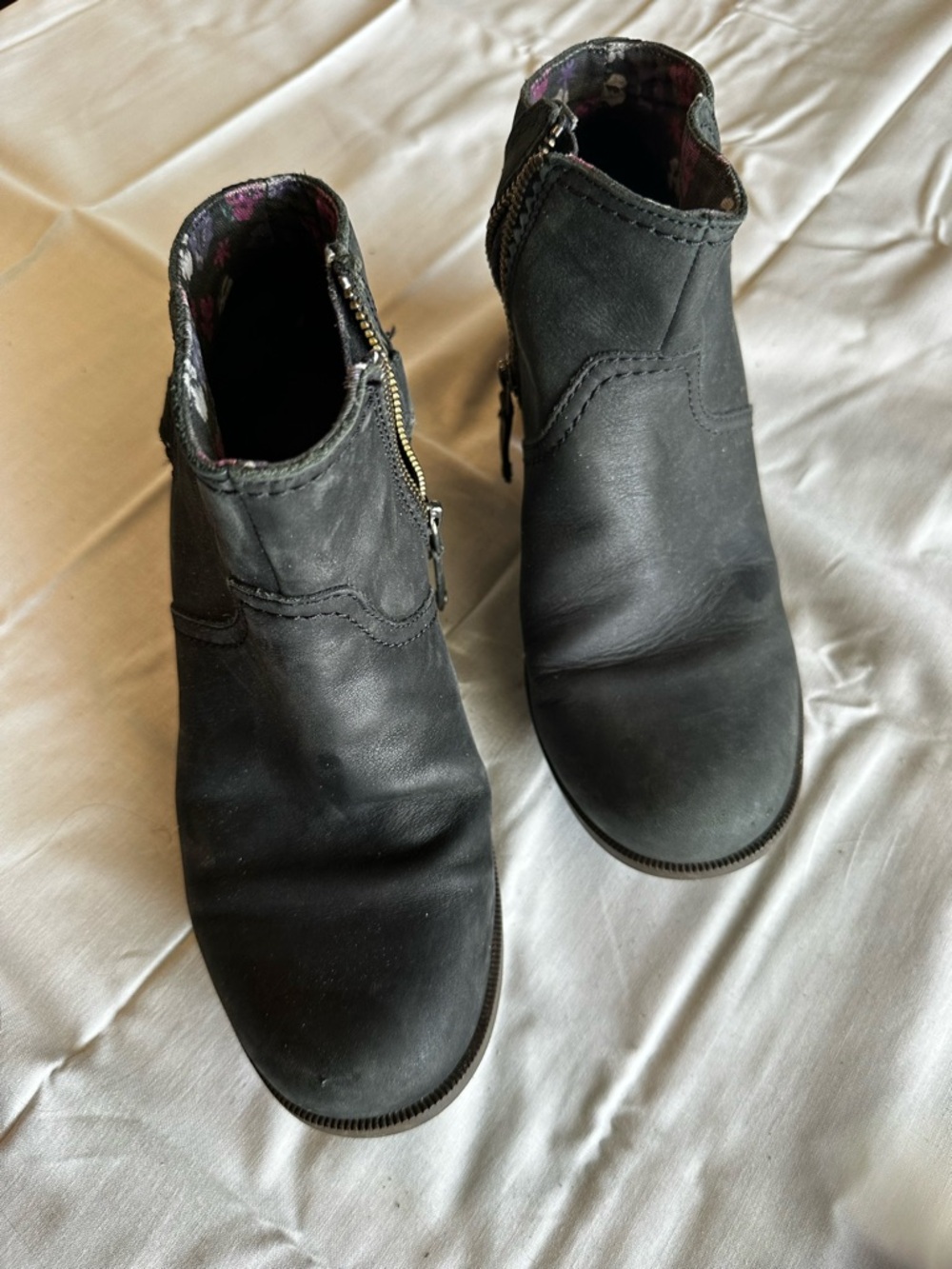 Teva Black Ankle Boots with Side Zipper